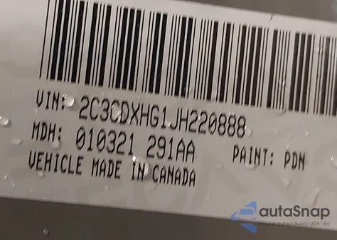 2018 Dodge Charger Sxt Plus Rwd из США, поврежденный, VIN 2C3CDXHG1JH220888